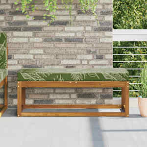 Zunanja sedežna blazina Zelene Listnate 111,5 x 40 x 8 cm