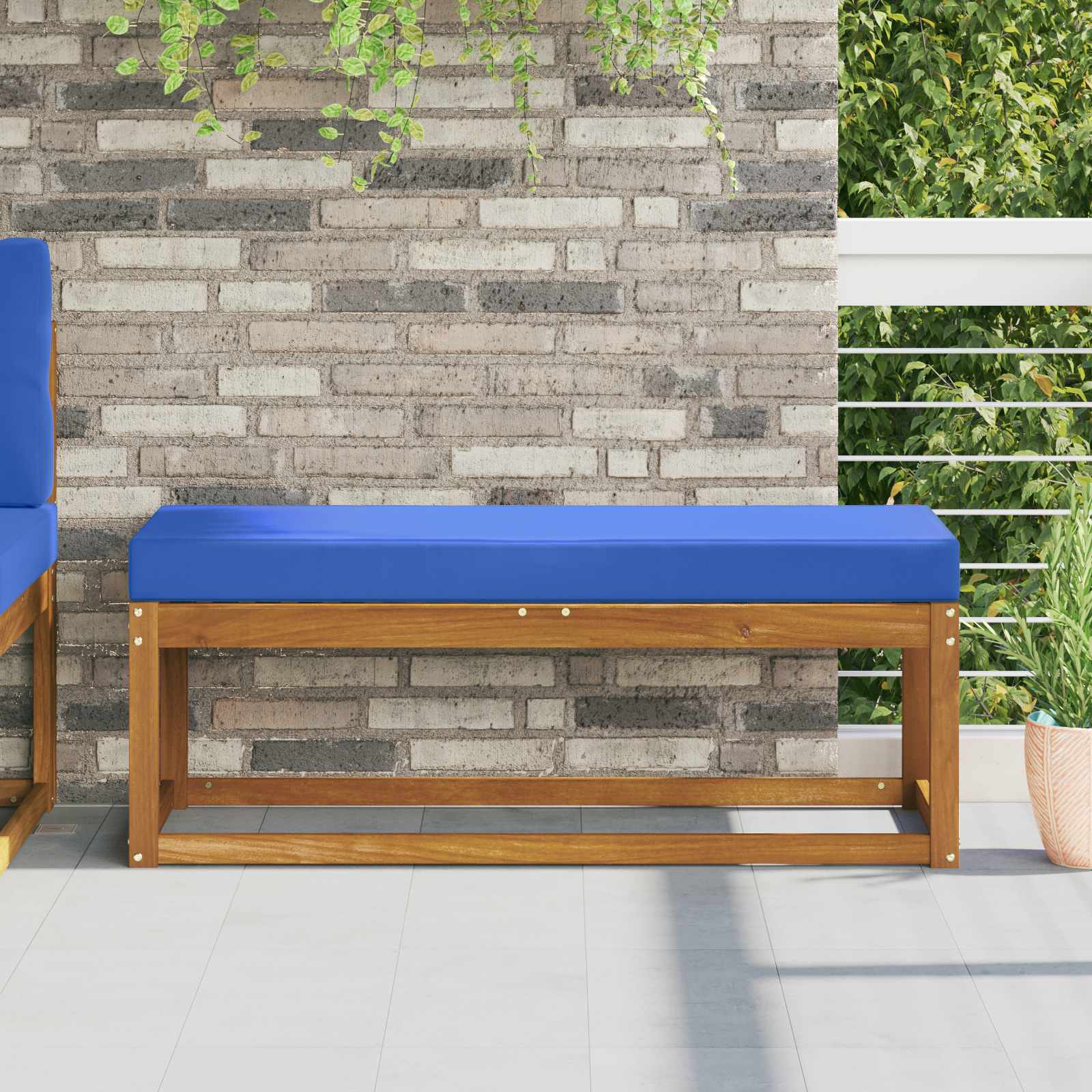 vidaXL Perna de Șezut pentru Exterior Turcoaz 111,5 x 40 x 8 cm