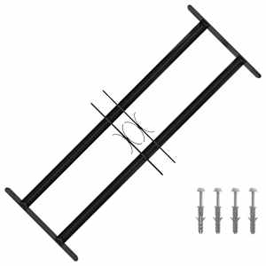 Okenska rešetka Črna 76 x 30 cm Prašno lakirano jeklo