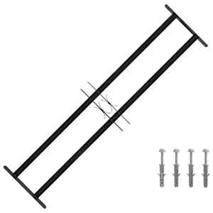 Okenska rešetka Črna 115 x 30 cm Prašno lakirano jeklo