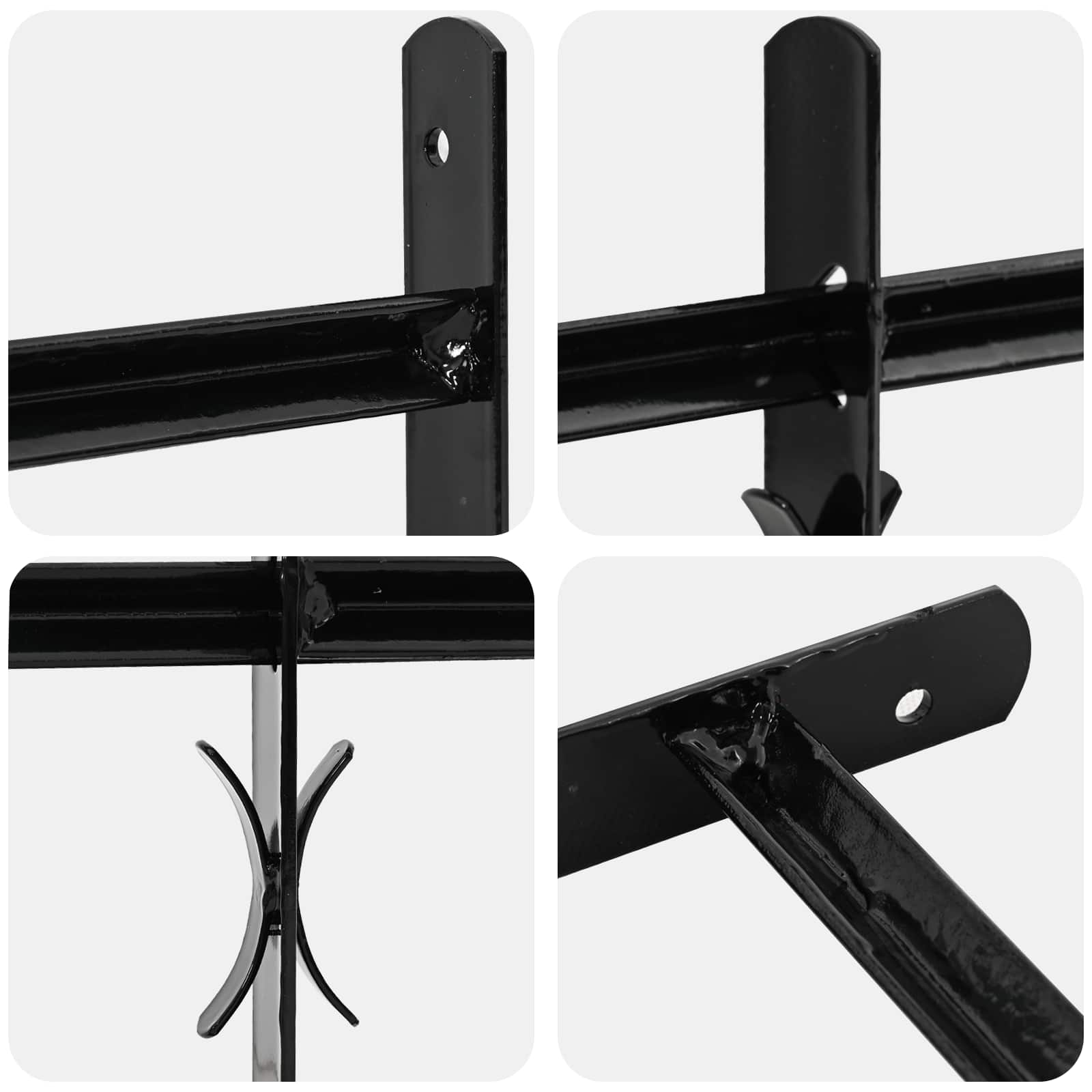 Okenska rešetka Črna 75.5 x 45 cm Prašno lakirano jeklo - slika 4