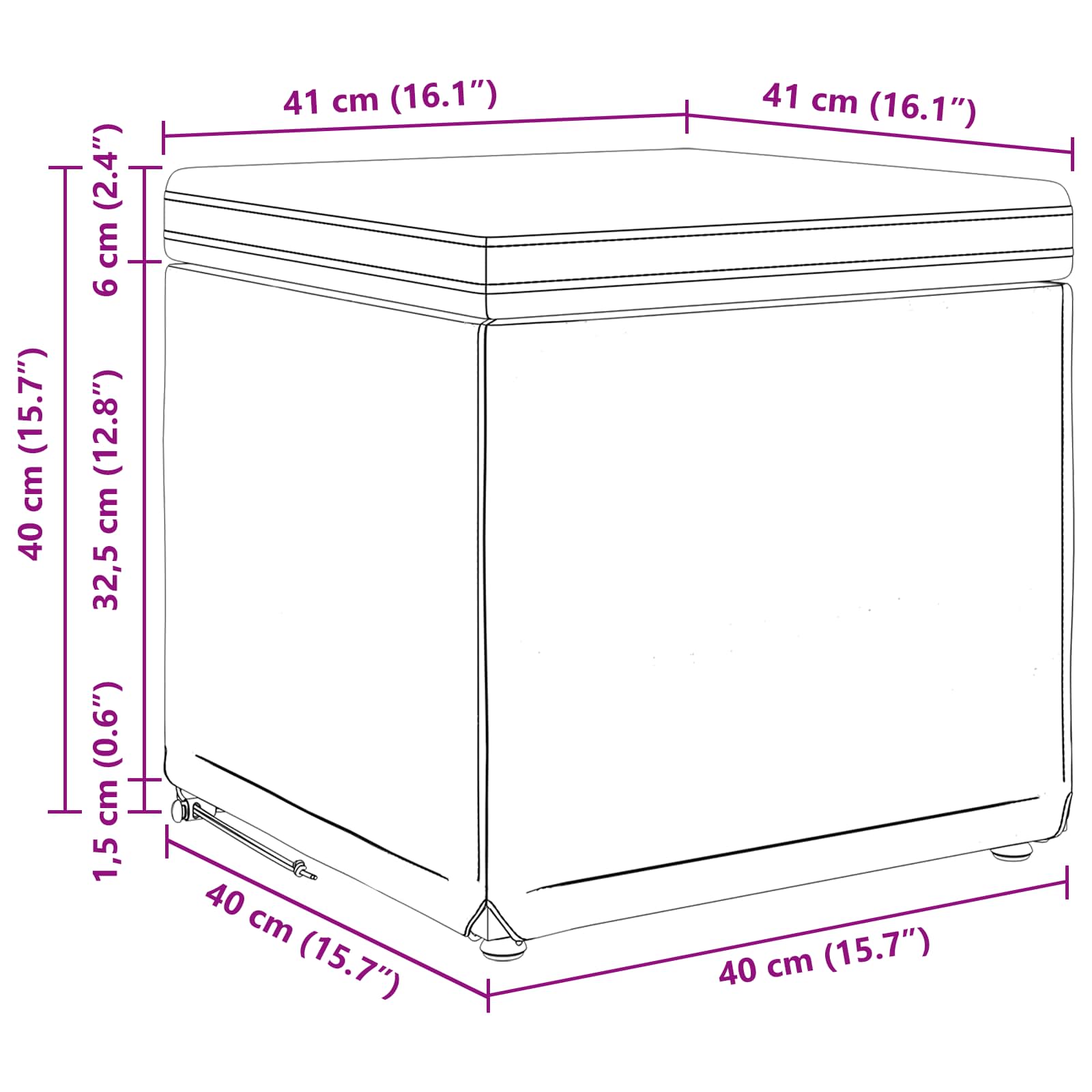 Krēsls Tumši pelēks 41 x 41 x 40 cm Audums un inženierijas koks