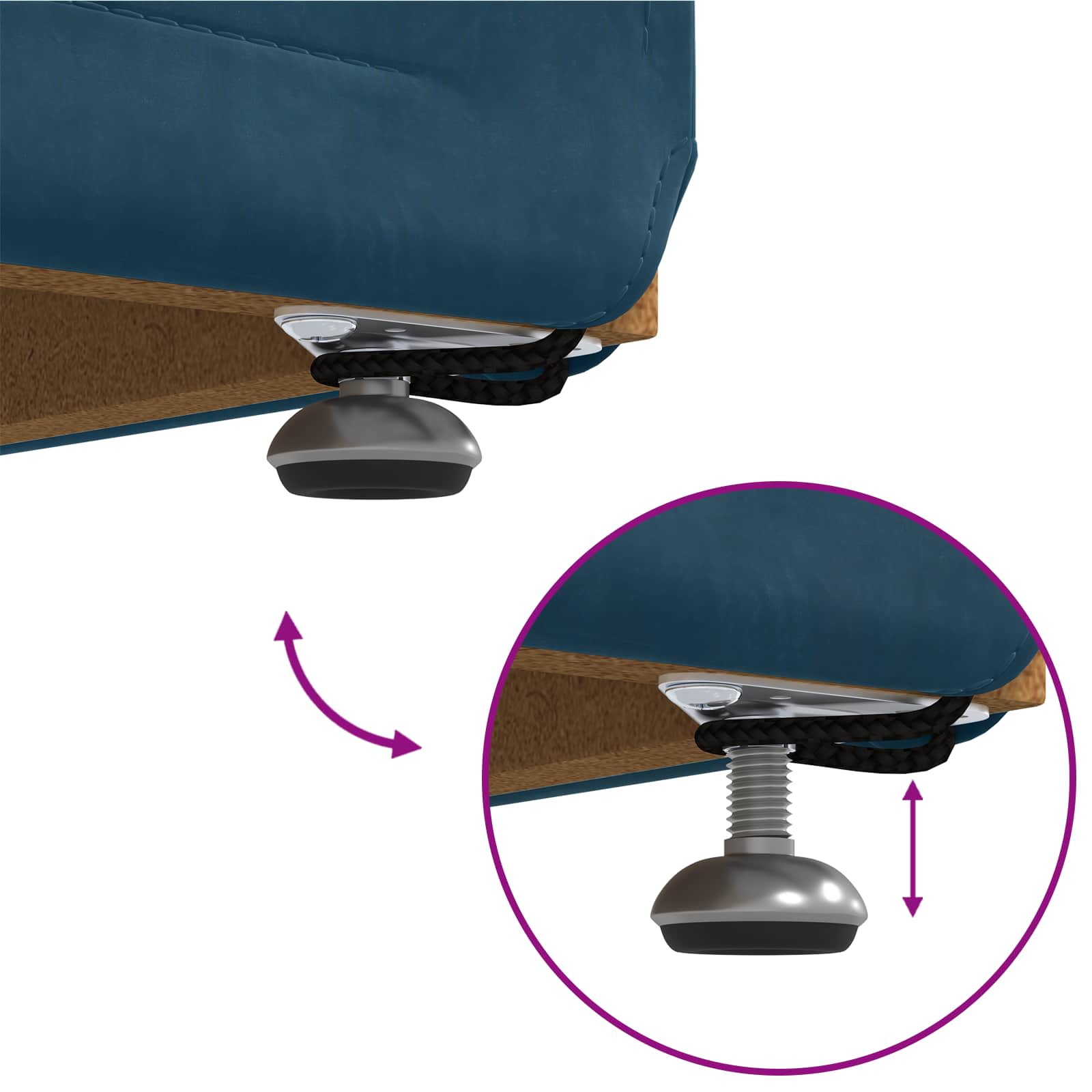 Krēsls Zila 41 x 41 x 40 cm Sams un inženierijas koks