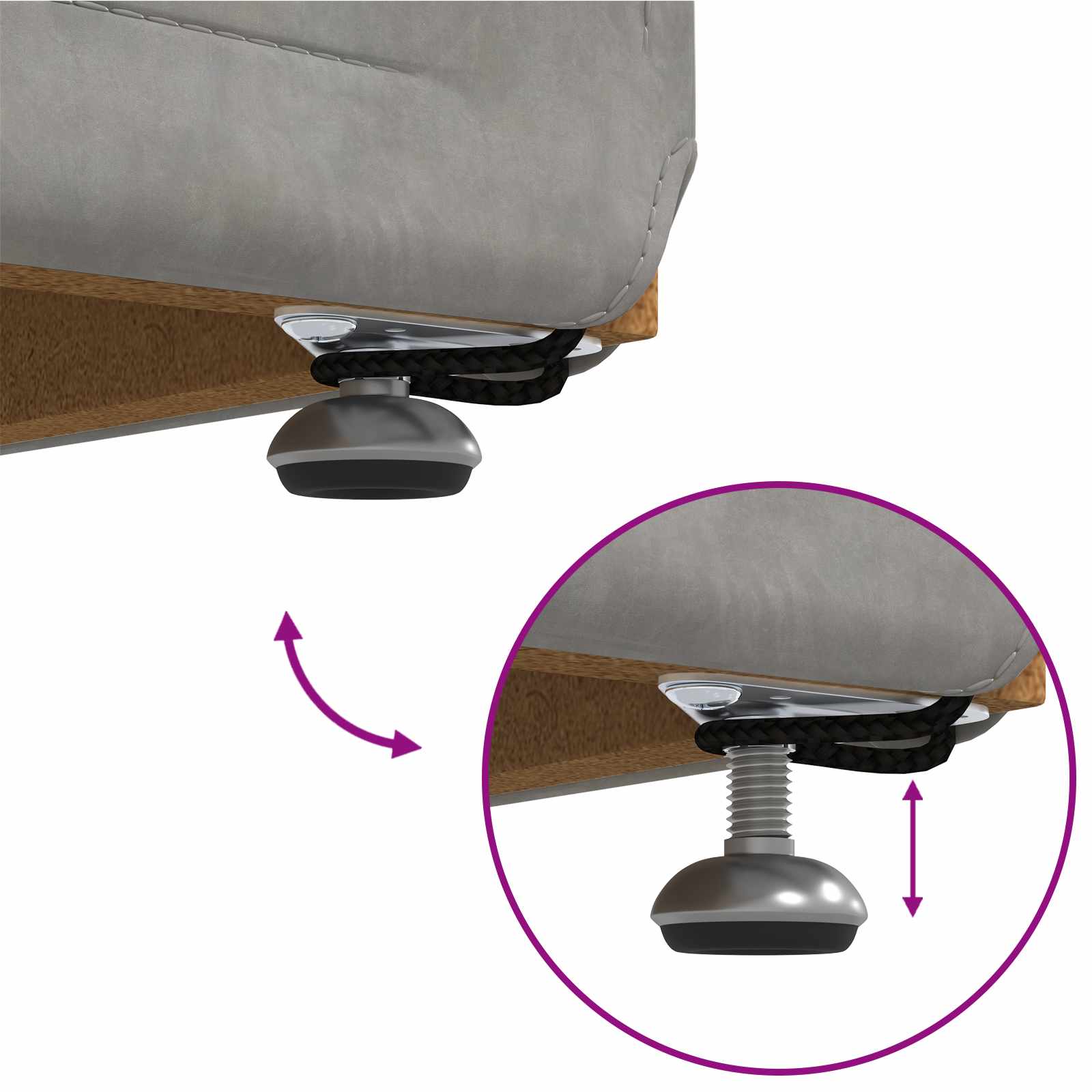 Krēsls Gaiši pelēks 41 x 41 x 40 cm Sams un inženierijas koks