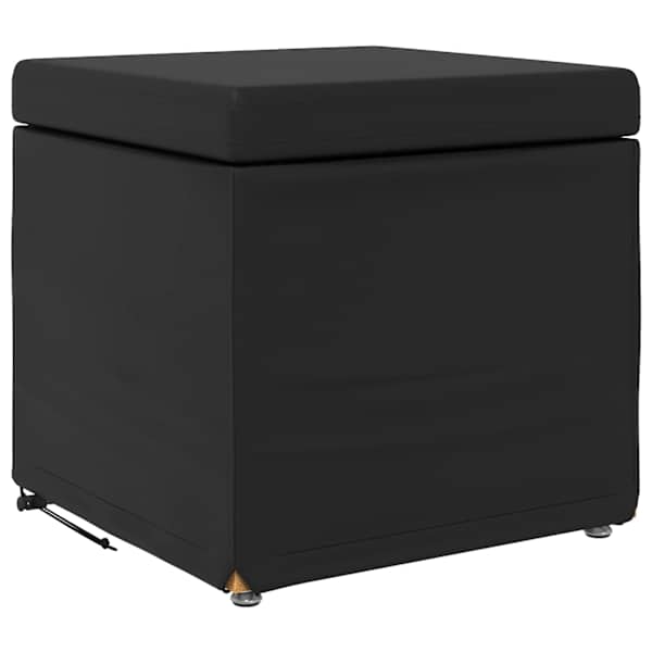 vidaXL Jalgtool Must 41 x 41 x 40 cm Kunstnahk ja T&ouml;&ouml;deldud Puit