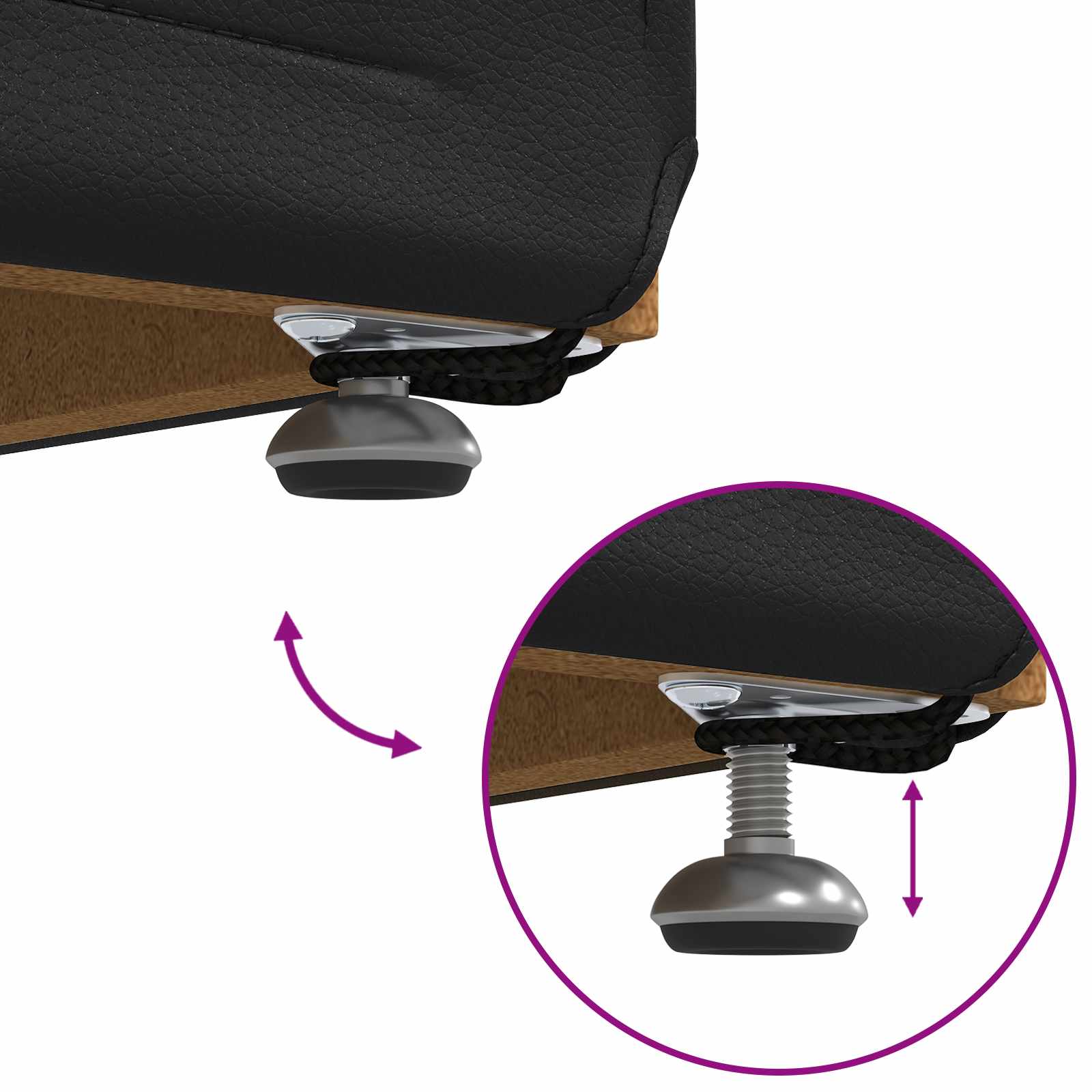 Krēsls Melna 41 x 41 x 40 cm Mākslīgā āda un inženierijas koks