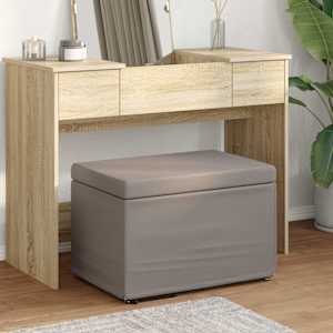 Stolica Taupe 61 x 41 x 40 cm Tkanina in obdelano les