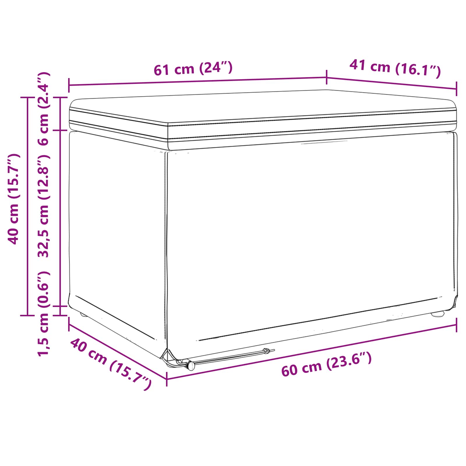 Stolica Modra 61 x 41 x 40 cm Samet in Umetno Leseno - slika 9