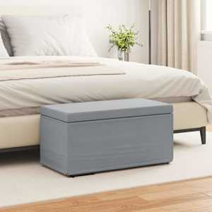 Stolica Svetlo siva 81 x 41 x 40 cm Tkanina in obdelano les