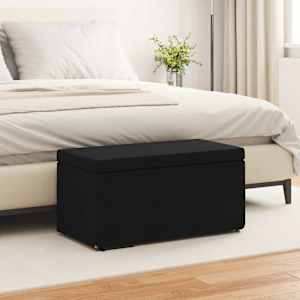 Stolica Črna 81 x 41 x 40 cm Tkanina in obdelano les