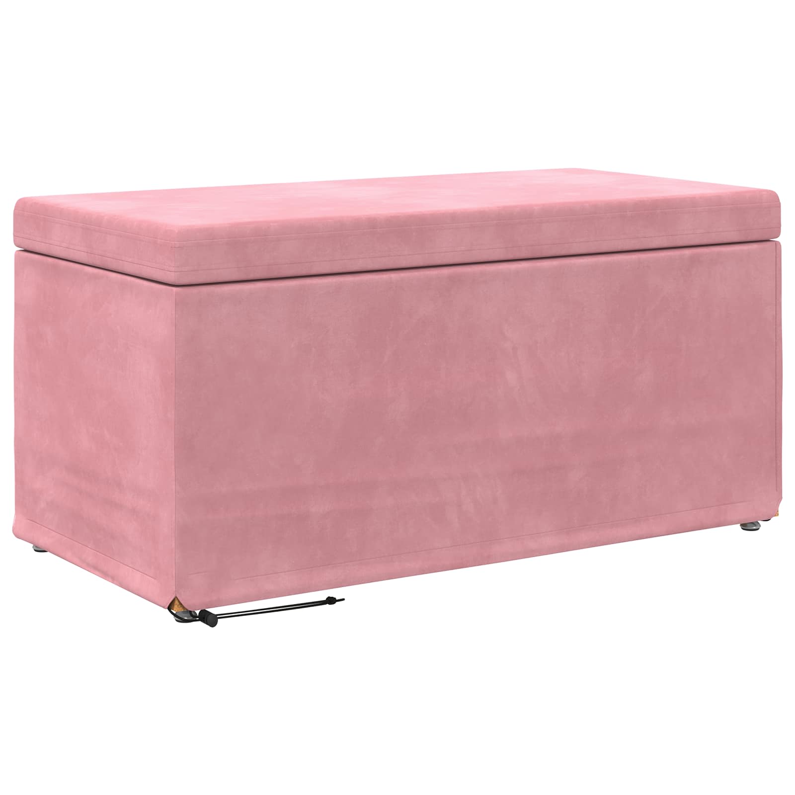 Thumbnail - vidaXL Hocker Rosa 81 x 41 x 40 cm Samt und Engineering Holz