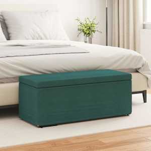 Stolica Temno zelena 101 x 41 x 40 cm Tkanina in obdelano les