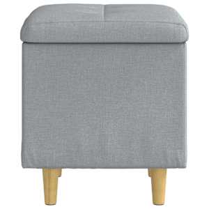 Ottoman s úložným prostorem Světle šedá 40 x 40 x 45 cm textil - obrázek 5