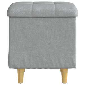 Ottoman s úložným prostorem Světle šedá 40 x 40 x 45 cm textil - obrázek 6