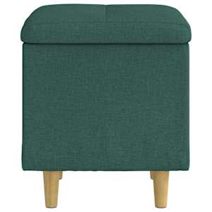 Úložný taburet s polštářem Tmavě zelená 40 x 40 x 45 cm textil - obrázek 5