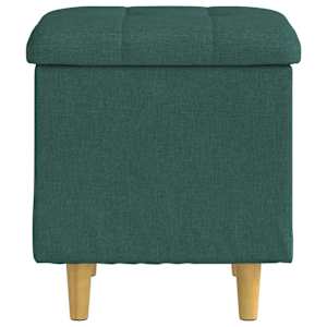 Úložný taburet s polštářem Tmavě zelená 40 x 40 x 45 cm textil - obrázek 6