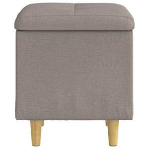 Úložný taburet s polštářem Taupe 40 x 40 x 45 cm textil - obrázek 5