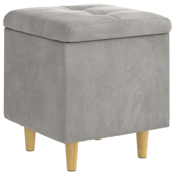 vidaXL Pehme diivan voodiga Helehall 40 x 40 x 45 cm Samet