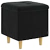 vidaXL Pehme diivan voodiga Must 40 x 40 x 45 cm Samet