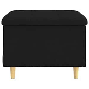Úložný taburet s polštářem Černý 60 x 60 x 45 cm textil - obrázek 6