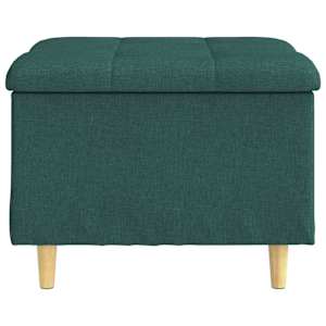 Úložný taburet s polštářem Tmavě zelená 60 x 60 x 45 cm textil - obrázek 6