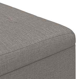 Úložný taburet s polštářem Taupe 60 x 60 x 45 cm textil - obrázek 7