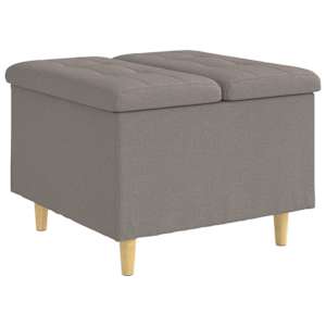 Úložný taburet s polštářem Taupe 60 x 60 x 45 cm textil - obrázek 2