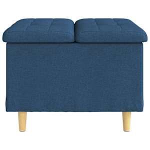 Úložný taburet s polštářem Modrá 60 x 60 x 45 cm textil - obrázek 5