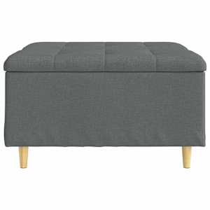 Úložný taburet s polštářem Tmavě šedá 80 x 80 x 45 cm textil - obrázek 6