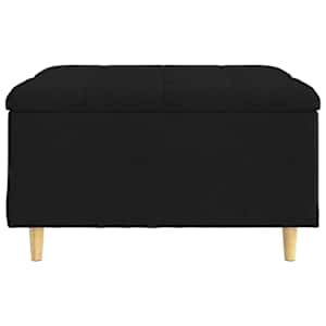 Úložný taburet s polštářem Černý 80 x 80 x 45 cm textil - obrázek 6