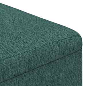 Úložný taburet s polštářem Tmavě zelená 80 x 80 x 45 cm textil - obrázek 7