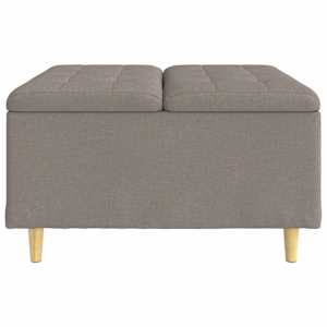 Úložný taburet s polštářem Taupe 80 x 80 x 45 cm textil - obrázek 5