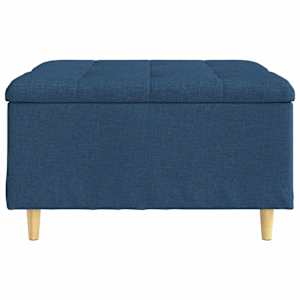 Úložný taburet s polštářem Modrá 80 x 80 x 45 cm textil - obrázek 6