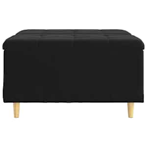 Úložný taburet s polštářem Černý 80 x 80 x 45 cm samet - obrázek 6