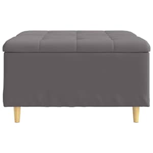 Úložný taburet s polštářem Šedý 80 x 80 x 45 cm Umělá kůže - obrázek 6