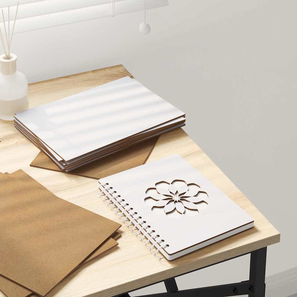 vidaXL Panouri decorative 12 pcs Alb 15 x 21 x 0.3 cm Lemn compozit