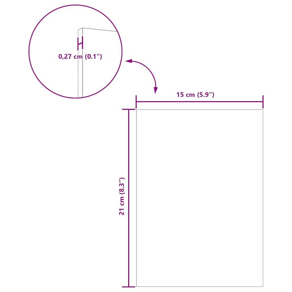 Dekor Panelek 12 pcs Fehér 15 x 21 x 0.3 cm Faanyag 