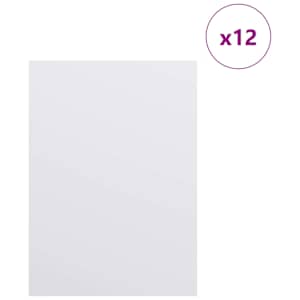 Dekorační panely 12 pcs Bílá 15 x 21 x 0.27 cm kompozitní dřevo - obrázek 3