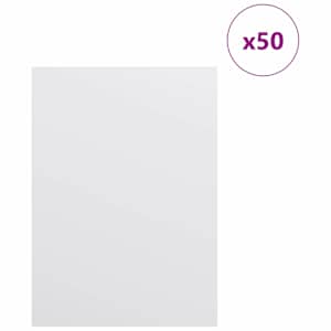Dekorační panely 50 pcs Bílá 15 x 21 x 0.27 cm kompozitní dřevo - obrázek 3