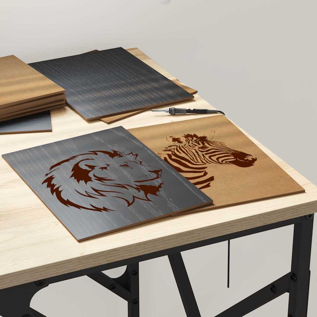 Dekor Panelek 50 pcs Musta tammi 15 x 21 x 0.3 cm Faanyag 