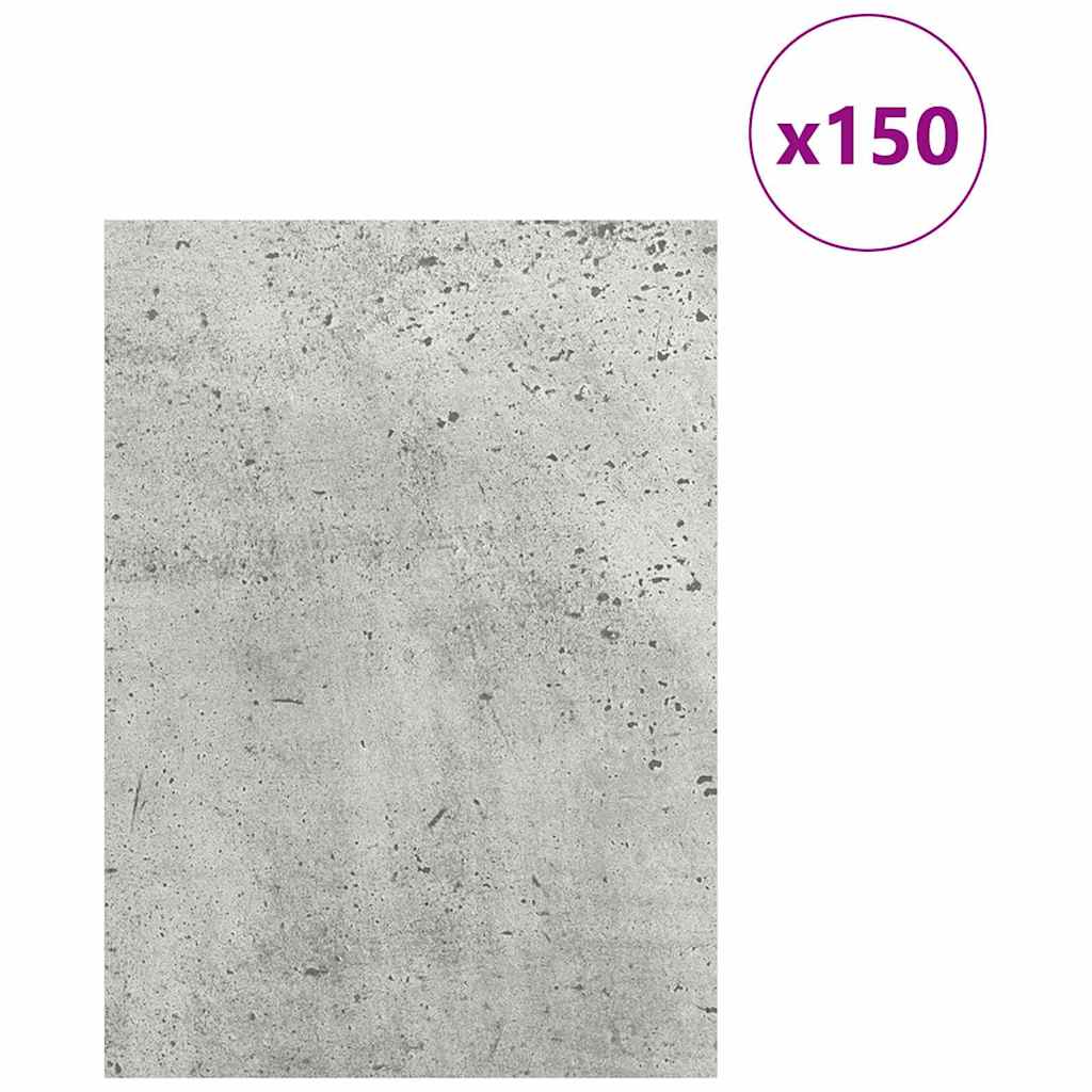 Dekor Panelek 150 pcs Beton szürke 15 x 21 x 0.3 cm Faanyag 