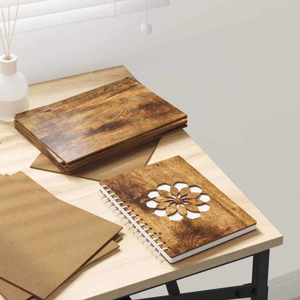 vidaXL Panouri decorative 12 pcs Stejar afumat 15 x 21 x 0.3 cm