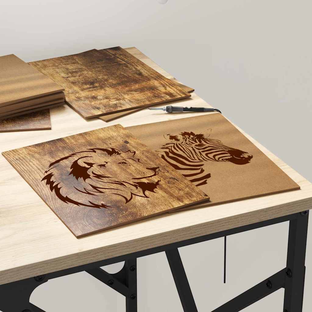 Dekor Panelek 50 pcs Füstölt tölgy 15 x 21 x 0.3 cm Faanyag 