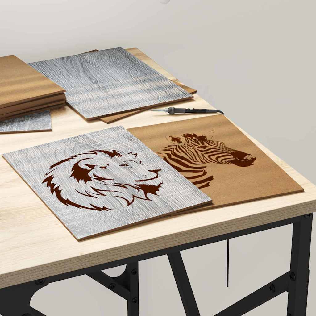 Dekor Panelek 50 pcs Szürke sonoma 15 x 21 x 0.3 cm Faanyag 