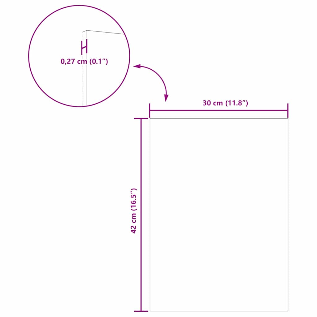Dekor Panelek 12 pcs Fehér 30 x 42 x 0.3 cm Faanyag 