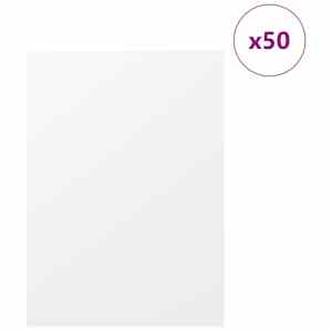 Dekorační panely 50 pcs Bílá 30 x 42 x 0.27 cm kompozitní dřevo - obrázek 3