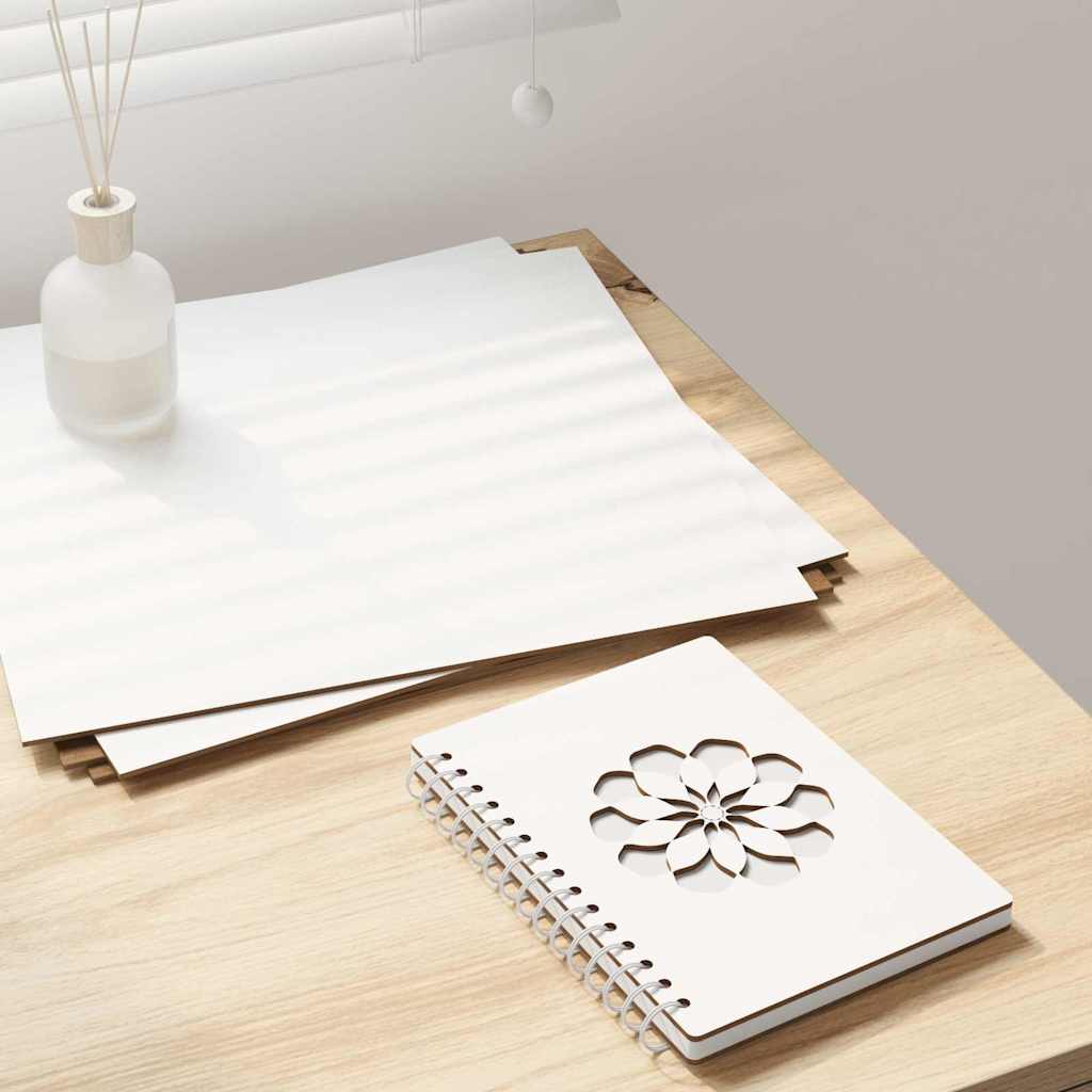 vidaXL Panouri de decor 50 pcs Alb 30 x 30 x 0.3 cm Lemn compozit
