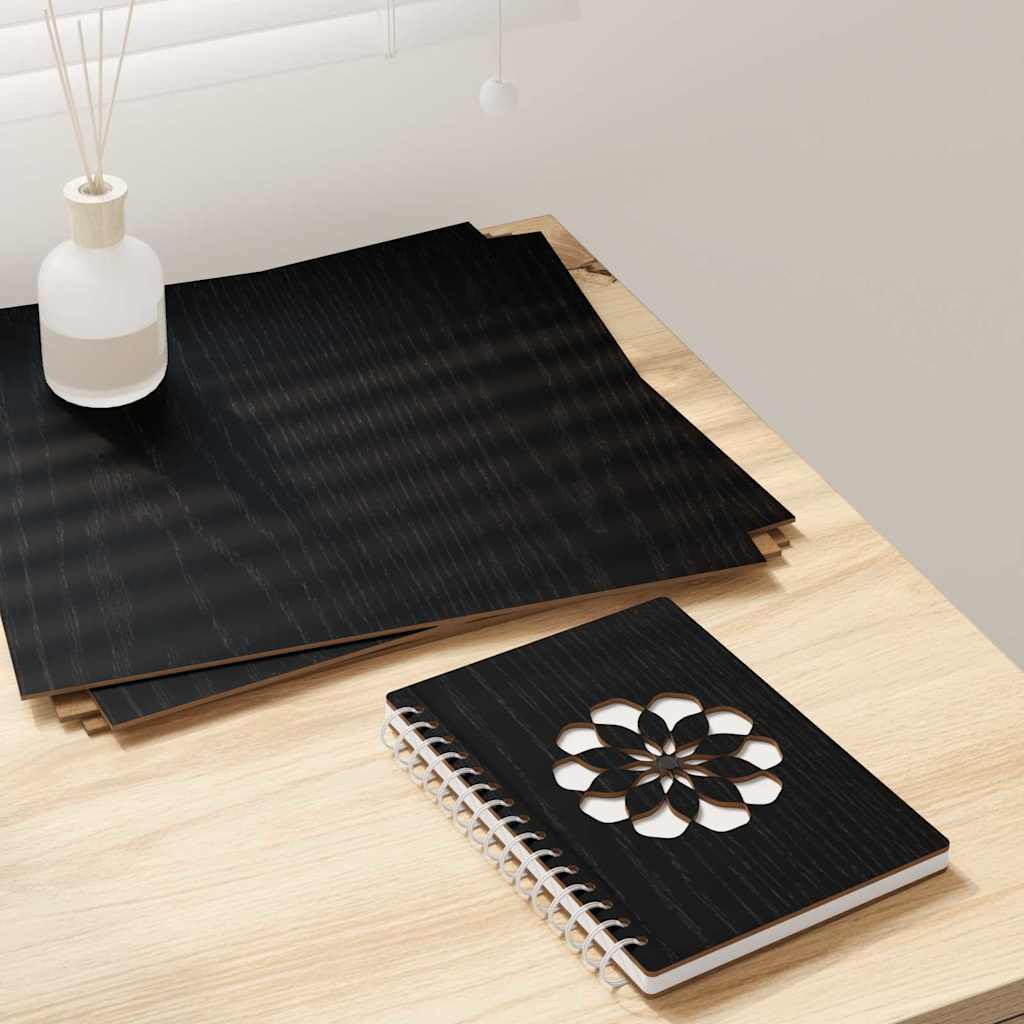 vidaXL Panouri decorative 12 pcs Stejar negru 30 x 30 x 0.3 cm