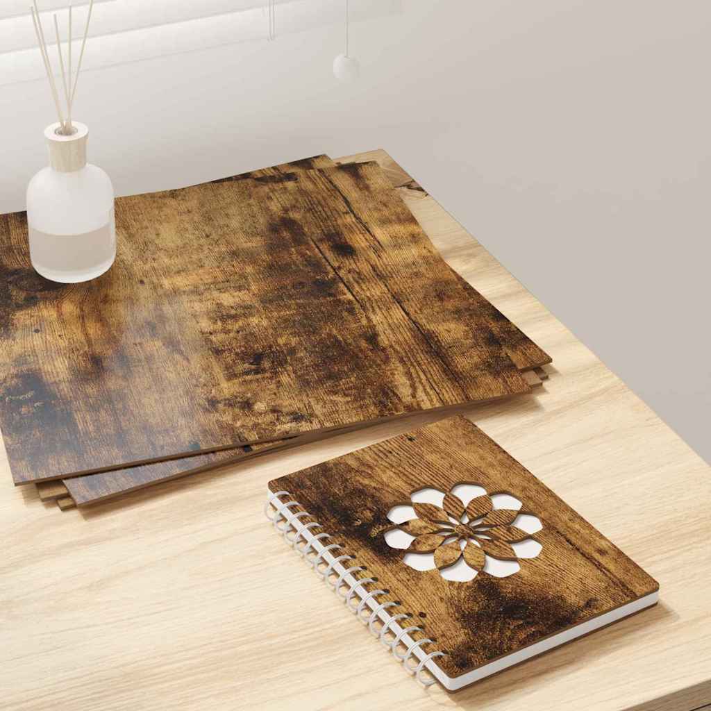 vidaXL Panouri decorative 50 pcs Stejar afumat 30 x 30 x 0.3 cm