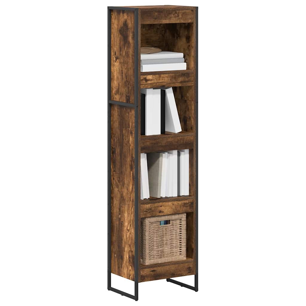 vidaXL Boekenkast Rook Eik 80 x 30 x 155 cm Bewerkt hout